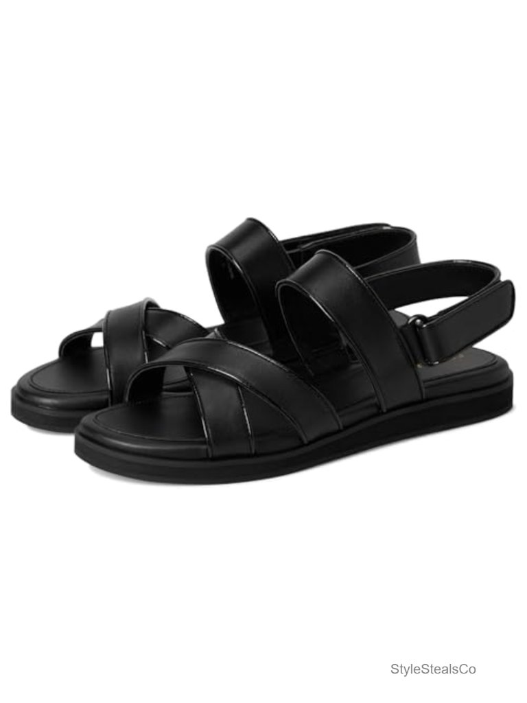 Leather Crisscross Sandals With Eva Midsole